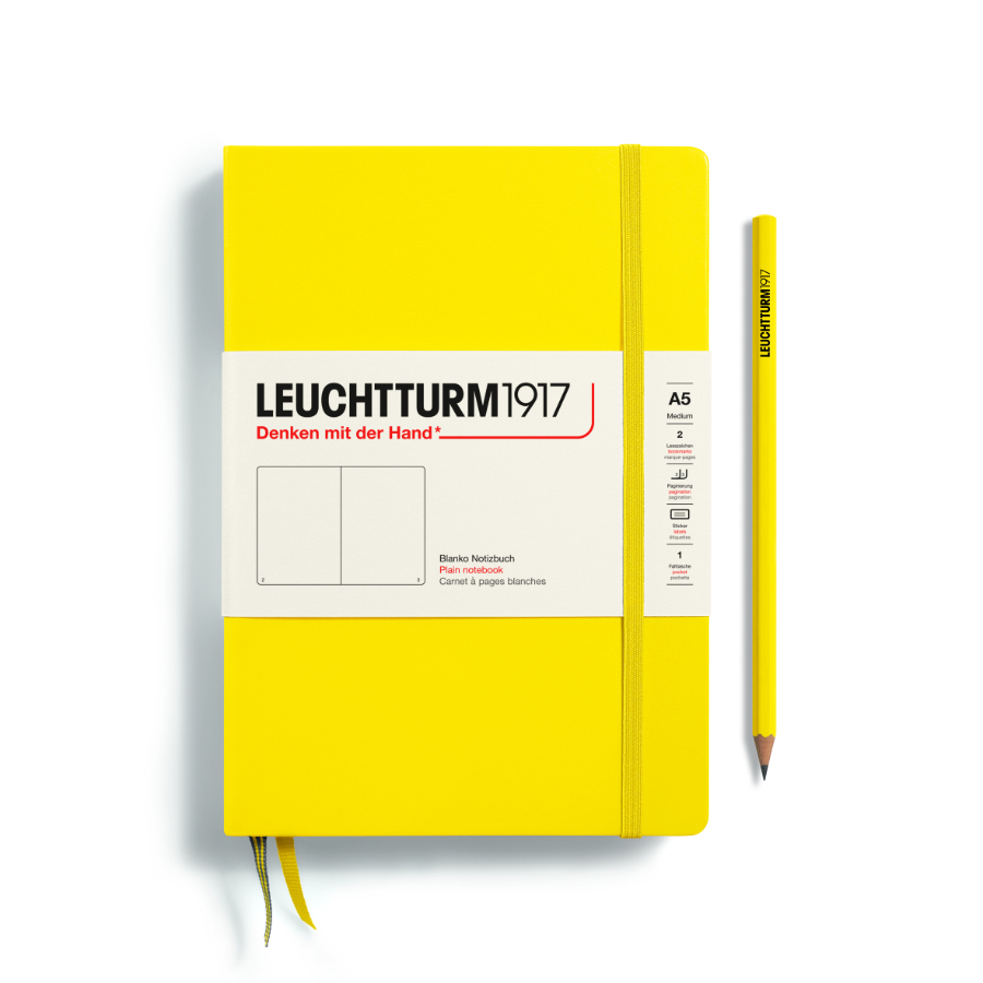 Leuchtturm Hardcover Medium (A5) - Lemon Plain