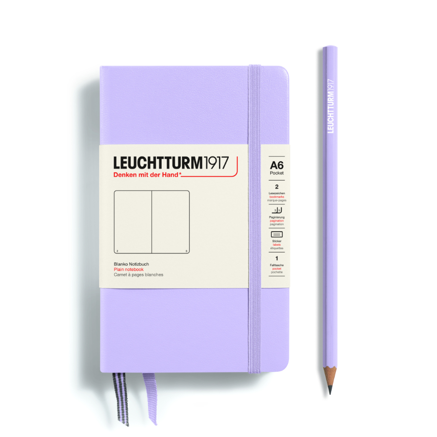 Leuchtturm Hardcover Pocket (A6) - Lilac Plain